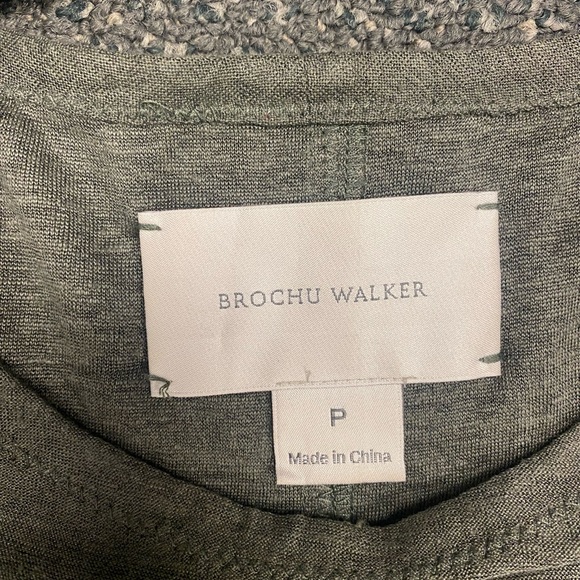 BROCHU WALKER Silk Linen Blend Pocket Tee Size Small - Picture 5 of 8